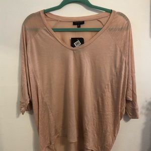 Topshop Light Pink Sheer Top